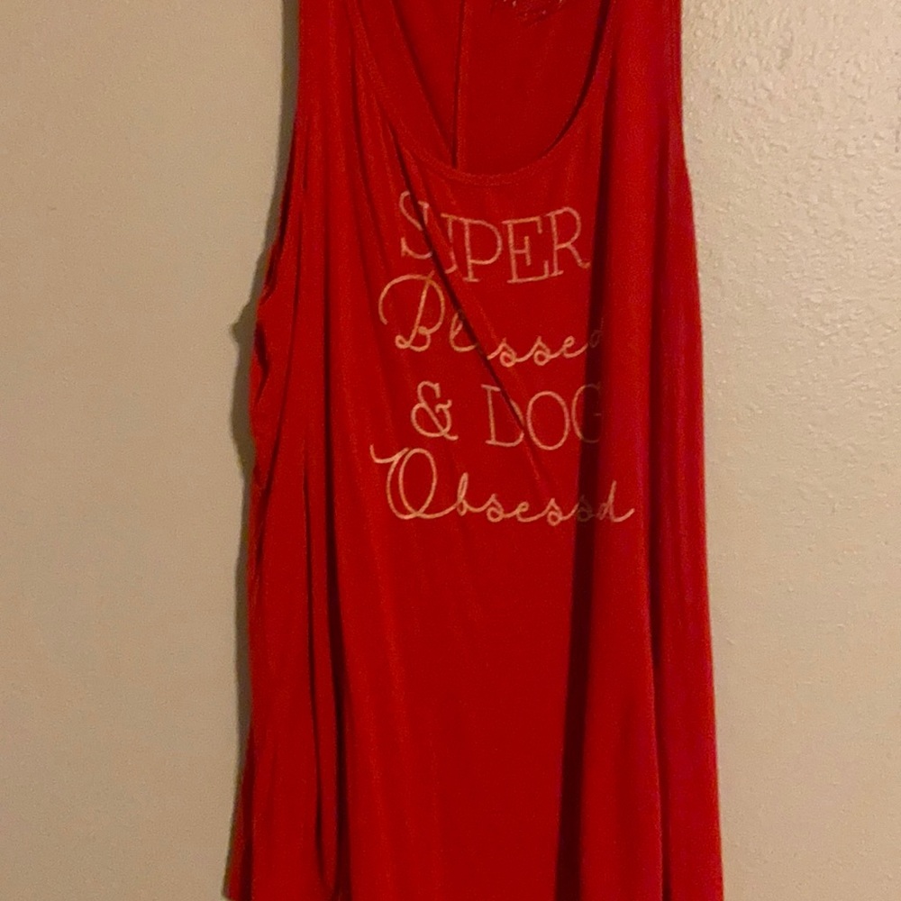 Super blessed dog obsessed tank red torrid size 1